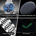 OLEVS brand watch business sports fashion style quartz core watch stainless steel waterproof real three-eye men's watch